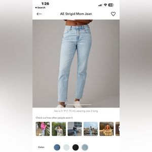 NWT- Never opened American eagle mom Jean